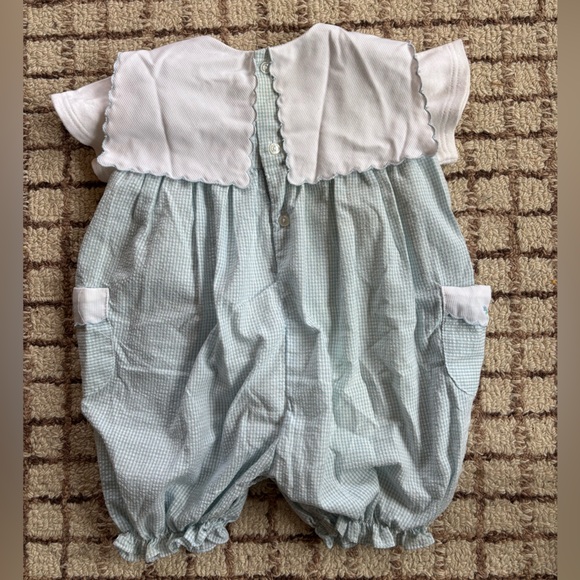 Vintage Carters Girls 6m gingham romper with onesie￼ - Picture 2 of 5